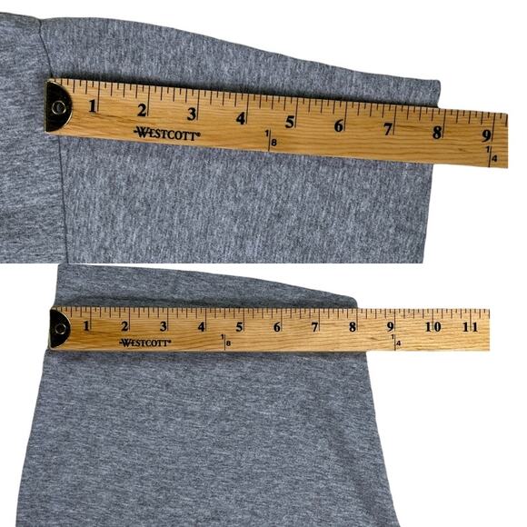 L.A.Sport Short Sleeve Gray Crew Neck Crop Top Flowers One Size Fits Most - Picture 7 of 8